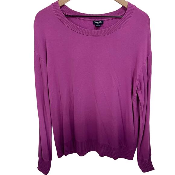 SPLENDID Ladies Dip Dye Ombré Orchid Purple Pullover Sweater Long Sleeve Small - Picture 4 of 10